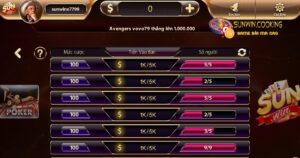 Game bài Poker Sunwin